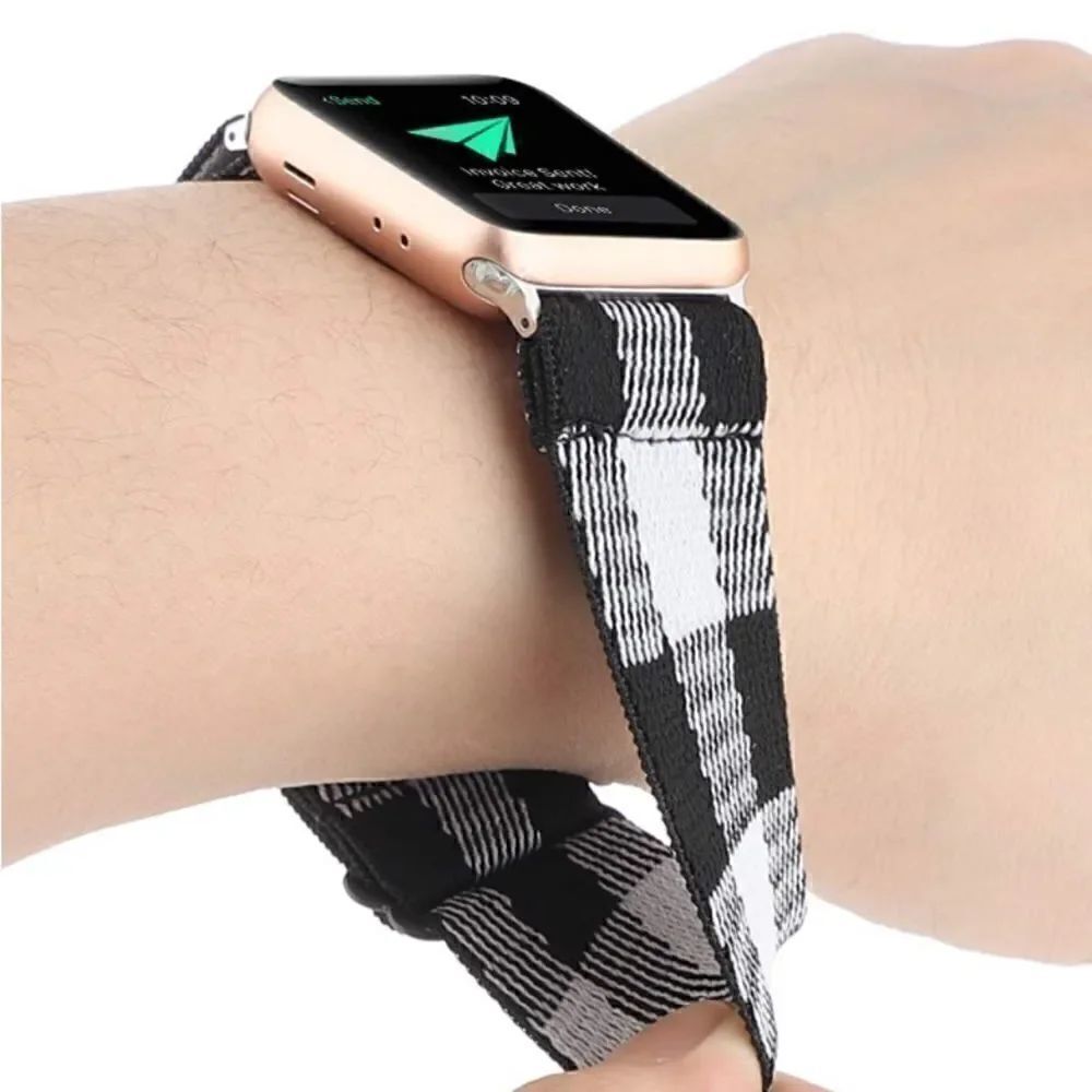 Checkered Stretchy Loop Band for Apple Watch - Picture 4 of 5